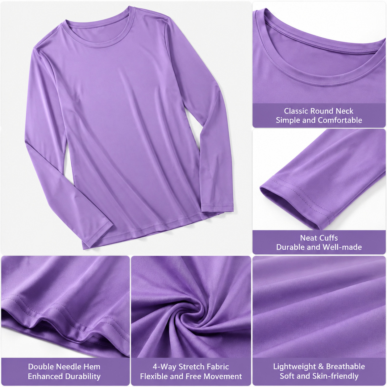 Crew Neck Long Sleeve Scrub Un - đánh giá và giá Undershirt Crew Neck