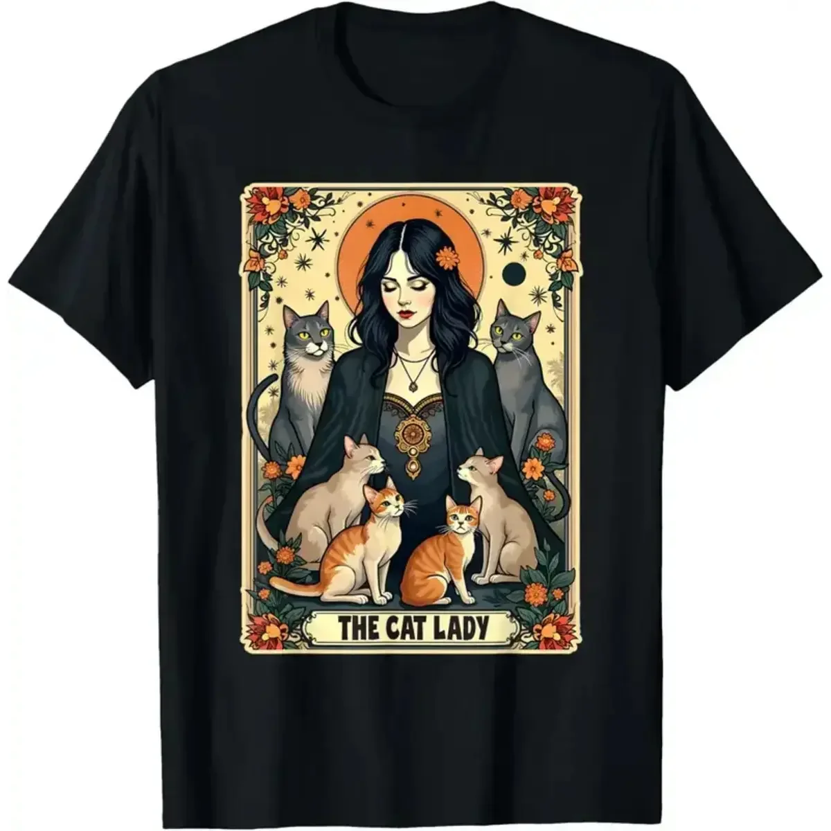 Unisex The Cat Lady Tarot Card - đánh giá và giá Undershirt Crew Neck