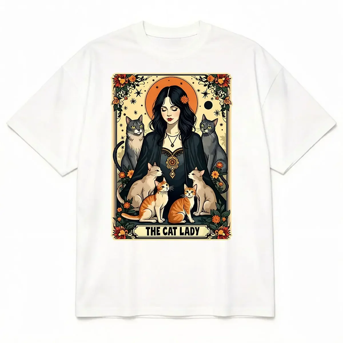 Unisex The Cat Lady Tarot Card - đánh giá và giá Undershirt Crew Neck