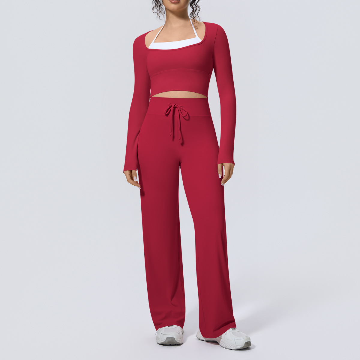 Women Yoga Suit 2PCS Square Ne - đánh giá và giá Compression Long Pant